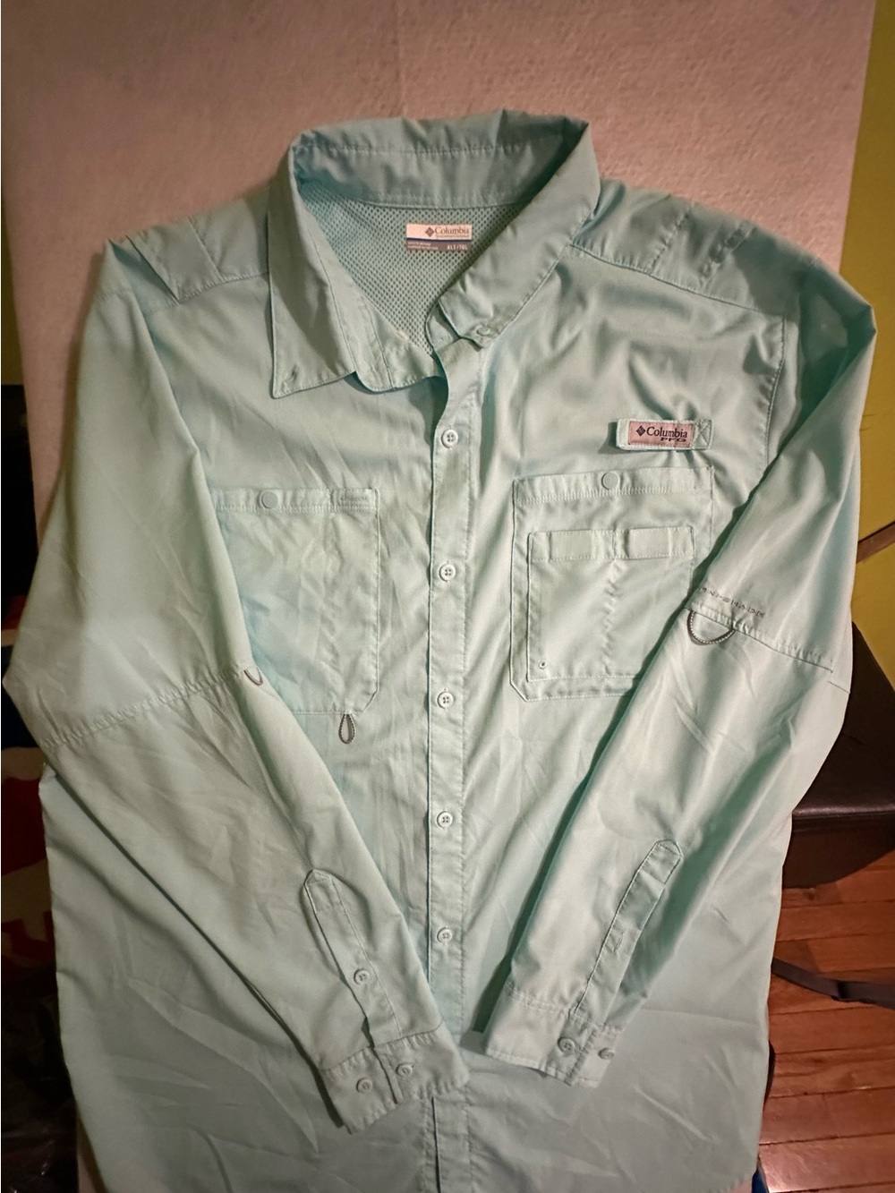 Columbia Men's PFG Tamiami II Long Sleeve Fishing Shirt Size XLT - EUC